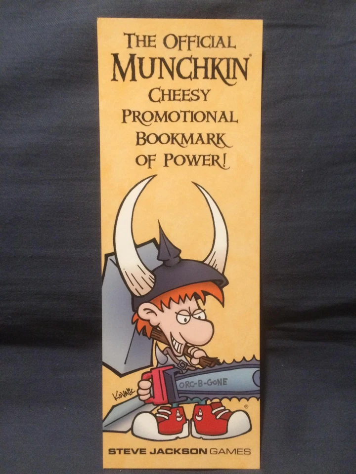 Official Munchkin Cheesy Promotional Bookmark of Power - Narrow Version - Image 1 of 1