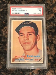 1957 Topps Brooks Robinson #328 Baseball Card PSA 5