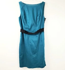 Vestido cinturón mujer ANN TAYLOR talla 10 verde funda sin mangas - Imagen 1 de 13