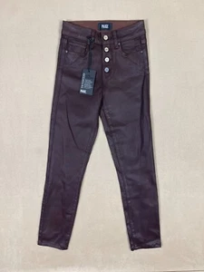 Paige Pants Adult 24 Brown Hoxton Ultra Skinny Button Fly Womens NWT - Picture 1 of 12