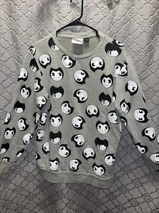 Bendy Ink Machine Gray Long Sleeve Sweatshirt Size XXL Boys - Picture 1 of 5