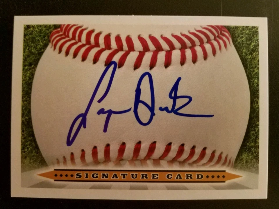 LOGAN DAVIDSON auto signed Signature Card 2019 Oakland A's 1st Rd Draft Pick  - Image 1 of 1