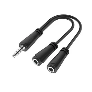 Hama Audio Adapter 0,15m 3,5mm Aux Klinke auf 2x 3,5mm Aux Stereo Klinke Buchse - Bild 1 von 2
