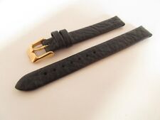 CONDOR COPPER THERAPY BLACK LEATHER 12MM WATCH STRAP BAND GOLD BUCKLE