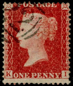 SG40, 1d rosa-rojo, LC14, BUEN USADO. Cat £12. KI - Imagen 1 de 1