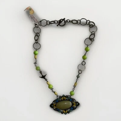 "Collar Embellish By Creative Co Op 19"" aleación cobre y resina ágata nuevo" Foto 1 de 4