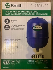 AO Smith Water Heater Expansion Tank 2-Gallon Signature Series 3/4" MPT 963318 - Picture 1 of 1