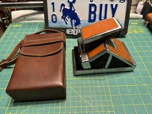 Vintage POLAROID SX-70 Land Folding Instant Camera stainless Leather Untested - Picture 1 of 16