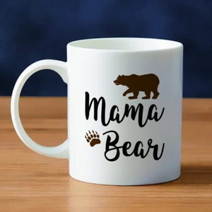11 Unzen Keramik Mama Bär Kaffeebecher für Mama von Tochter, Sohn und Ehemann Geschenk - Bild 1 von 6