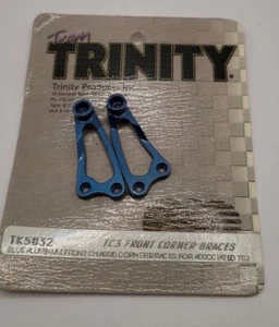 Trinity Front Corner Braces Blue Anodized Aluminum Team Associated TC3 Rc TK5032 - Picture 1 of 1