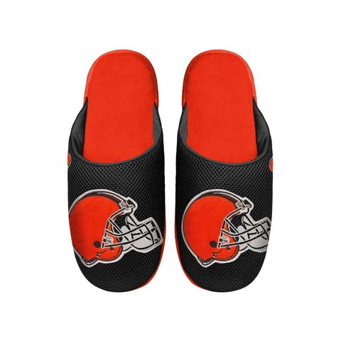Cleveland Browns 2022 NFL Men's Big Logo Mesh Slide on Slipper FREE SHIP Cover