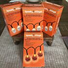 Spooky Village LED 20 Count  Halloween Light Set Skull (3) Pumpkin (1) Battery