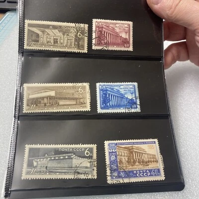 13 Vtg. Architecture USSR Stamps, 1954-1987, MHR. Nice Mixed Lot- LOOK- A DEAL! - Image 1 of 4