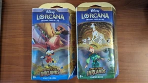 Disney Lorcana Into the Inklands Starter Deck 2er Set VERSIEGELT mit Booster Packs! - Bild 1 von 1