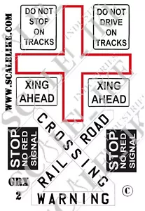 SCALELIKE INDUSTRIES G SCALE RAILROAD CROSSING SIGN 2 (GRX-2) NEW IN PACKAGE - Picture 1 of 1