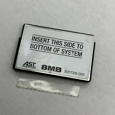 AST 8MB CREDIT CARD FLASH MEMORY 501728-001  small PC Card Vintage Rare - Image 1 of 4