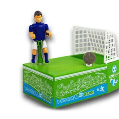 Electric Soccer Player Goal Kicking Football Piggy Bank Coin Money Saving Box - Image 1 of 4