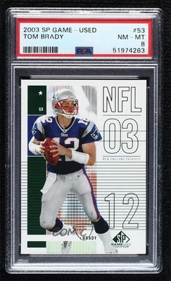 2003 SP Game Used Edition Tom Brady #53 PSA 8 - Image 1 of 2