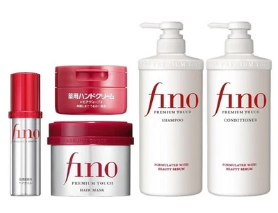 FINO Paquete Premium de 5 piezas Champú Acondicionador Aceite Cabello Mascarilla Cabello Crema de Manos Foto 1 de 4