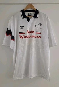🔶️REMAKE 1991/92/93 DERBY COUNTY FOOTBALL SOCCER SHIRT JERSEY UMBRO XXL 2XL - Picture 1 of 7