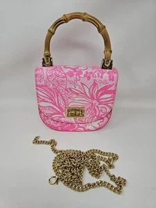 Mini bolso rosa con mango de bambú Lilly Pulitzer Leilani - Imagen 1 de 9