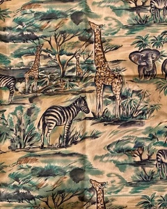 Michael Miller ANIMAL KINGDOM Stoff Safari Dschungel Giraffe Zebra 39 x 44" - Bild 1 von 3