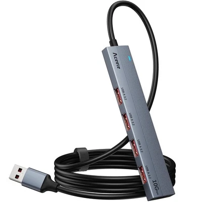 Hub USB 3.2 da 10 Gbps con 4 porte USB A 3.2 Sdoppiatore USB 3.2 Gen 2 con Cavo - Immagine 1 di 4