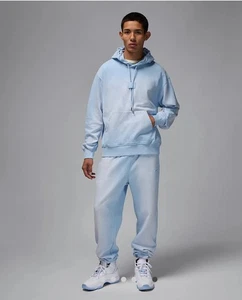 Sudadera con capucha y sudaderas Nike Jordan Flight polar a juego de 2 piezas, para hombre L, azul hidrógeno - Imagen 1 de 5