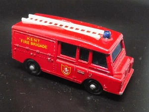Vintage Matchbox - 60s Land Rover KENT Fire Truck Plastic Base Brigade #57 - EUC - Picture 1 of 3