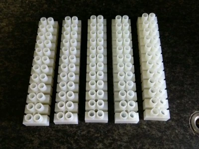 12 Position Terminal Block Board 380 V 10 A Set of 5 New! - Image 1 of 3