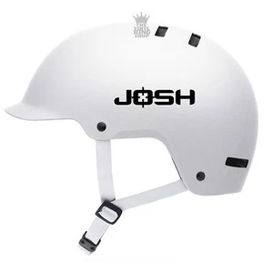 2 x Personalised Bike Helmet Name Stickers - Clone Font Vinyl Decal BMX Kids - Picture 1 of 7