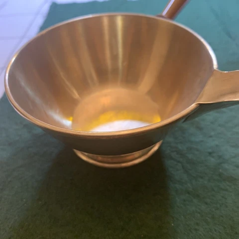 WHITING GEORGIAN STYLE STERLING SILVER HANDLED SAUCE BOAT /PIPKIN WOODEN HANDLE Cover