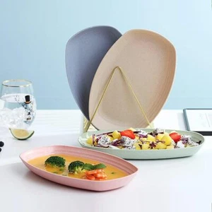 Lightweight Wheat Straw Dinner Plates 4-Pack, 11.8'' Unbreakable Plastic Plates - Picture 1 of 7