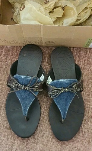 Pantofole Timberland donna donna in tessuto pelle e jeans taglia UK 4