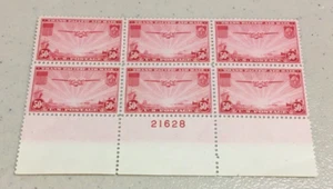 C22 CHINA CLIPPER Plate Block of 6 stamps Superb Mint Never Hinged OG - Picture 1 of 1