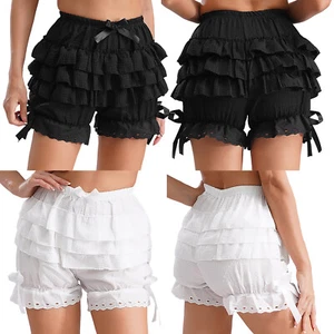 Damen Rüschen Unterhose Höschen Pantaloons Booty Shorts Vintage Nachtwäsche Hose - Bild 1 von 18