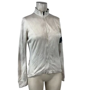 RAPHA - WOMEN'S MEDIUM - CREAM LONG SLEEVE FULL ZIP LIGHTWEIGHT CYCLING JACKET - Picture 1 of 8