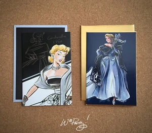 2018/2019 Disney Designer Collection CINDERELLA Art Note Card Premier Masquerade - Picture 1 of 4
