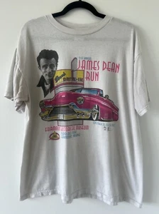 VINTAGE 2000s James Dean Run Fairmount Historical Museum Soft T-Shirt - XL - Picture 1 of 3