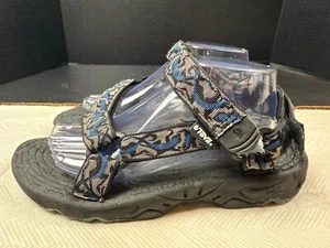 Teva Men's 8 Terradactyl Performance Hiking Sandals Outdoors Black Blue - Picture 1 of 10