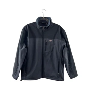 New Balance Men's Two-Tone Printed Soft Shell Full Zip Jacket Size Large Black - Picture 1 of 11