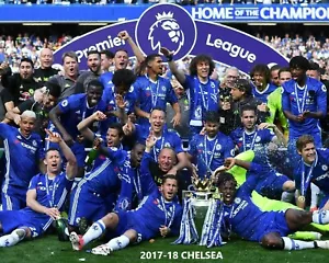 2017-18 CHELSEA 8X10 TEAM PHOTO SOCCER PICTURE PREMIER LEAGUE - Picture 1 of 1