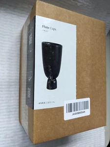 Bicchieri Flauto Anna Lebrija - Set 2 - Ceramica Alto Fuoco - Collezione Obsidiana - Foto 1 di 3