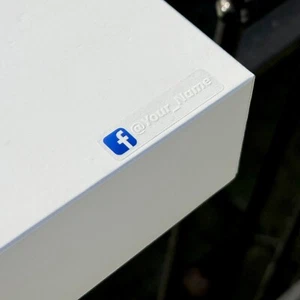 4x Personalised Custom Facebook Sticker Decal Vinyl Car Van Window Social Media - Picture 1 of 2