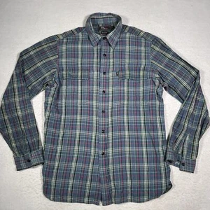 Ralph Lauren RLX Mens Flannel Button Down Shirt Adult Large Blue Plaid Casual - Picture 1 of 9