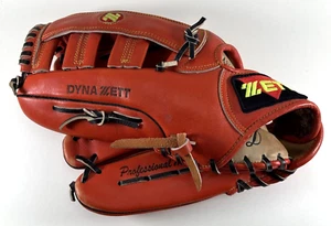Dyna Zett Baseball Glove Leather BPGT-6307 Orange - Picture 1 of 10
