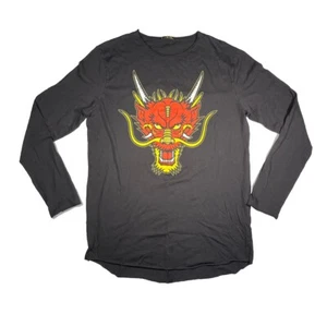 ROBIN'S JEANS Dragon Long Sleeve Shirt Made In USA Biker Grunge Hardcore Punk - Picture 1 of 7