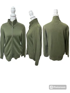 Mod-O-Doc Casual Elegance Green Zip Front Mock Neck Women's Jacket Size Small - Picture 1 of 16