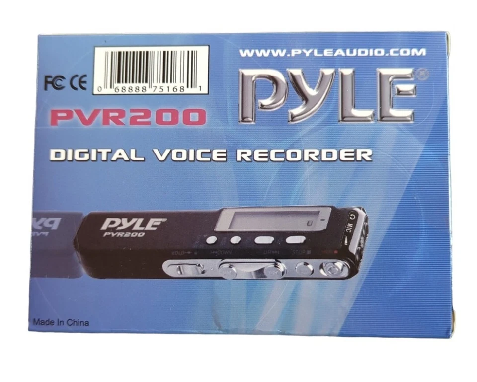 Pyle PVR200 Digital Voice Recorder w/ 4GB Memory, Headphone Jack & USB Interface - Image 1 of 2