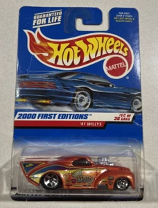 2000 Hot Wheels First Editions  '41 WILLYS Orange w/Chrome 5 Spokes - Picture 1 of 2